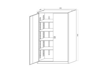 V-1140 Dosya Dolabı 120×42